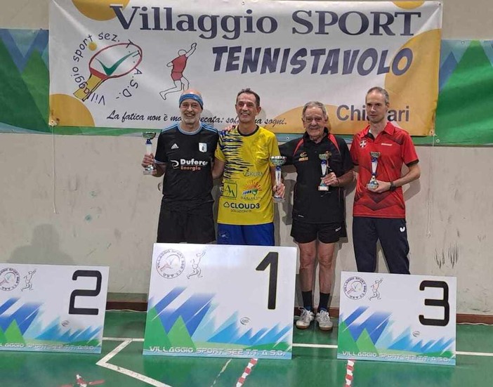 Tennistavolo, Armando Torregrossa terzo classificato al torneo di Chiavari