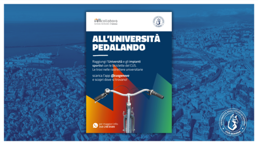 CUS GENOVA | Il CUS Genova per la mobilità sostenibile: al via il progetto &quot;All'Università… pedalando&quot; supportato dal Comitato Territoriale Genova di IREN