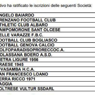 ECCELLENZA Confermato il girone ligure, non ci sono sorprese