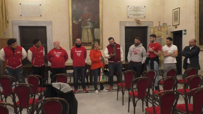 Football americano - Dal sindaco una pergamena ai Red Jackets Sarzana