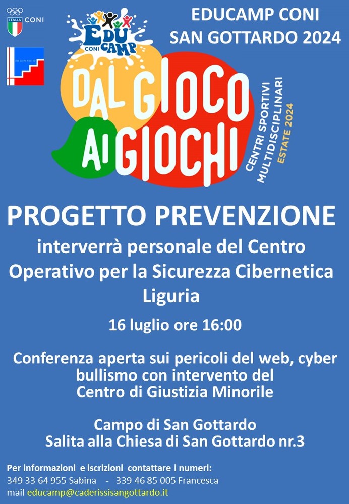 PROGETTO PREVENZIONE Dal gioco ai giochi