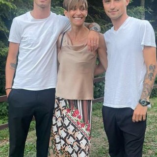 Davide (2001) e Cristian (2003) con la mamma Alessandra