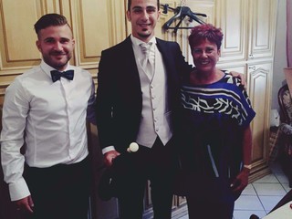 Gianni Di Pietro col fratello Luca e la mamma