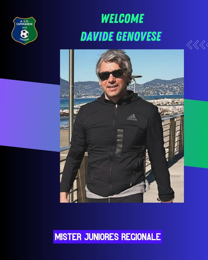 CAPERANESE Davide Genovese nuovo allenatore della Juniores