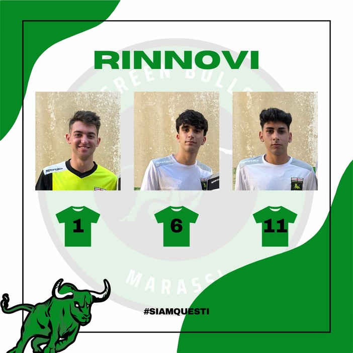 GREEN BULLS MARASSI Altri tre rinnovi