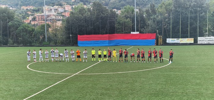 Little James ed Argentina in campo al via a Molassana (campo &quot;Boero&quot;, ex &quot;Ca de Rissi&quot;)