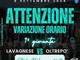 LAVAGNESE-OLTREPO Variazione di orario per allerta meteo