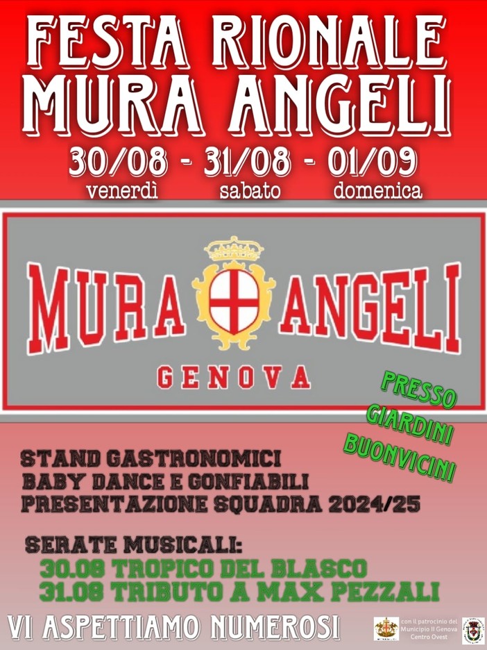 MURA ANGELI Dal 30 agosto al 1° settembre la festa rionale con la presentazione della squadra