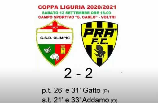 VIDEO/OLIMPIC-PRA 2-2 Le immagini del match