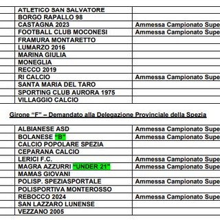 SECONDA CATEGORIA Ecco i gironi di Chiavari e Spezia